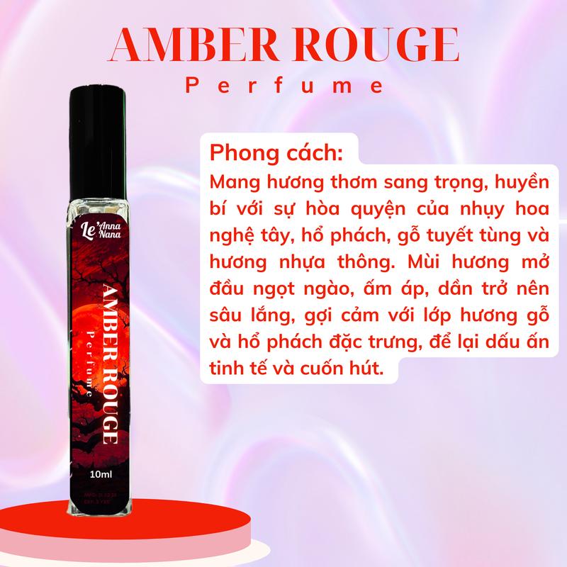 Amber Rouge - Nước hoa unisex Nam Nữ 10ml - Lưu Hương dài lâu 4