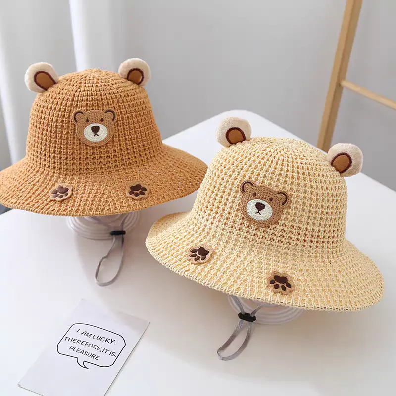 Mũ Chống Nắng Mùa Hè, Cho Em Bé Gái Và Trẻ Mới Biết Đi, Thiết Kế Hình Gấu Dễ Thương, Mũ Vành Lớn, Chống Nắng, Thích Hợp Cho Mùa Xuân Và Mùa Hè, 390 Đơn Hàng Được Vận Chuyển Trong 7 Giờ