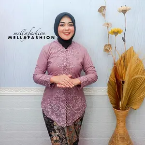 KEBAYA ENCIM BORDIR SENADA Katun Tangan Panjang