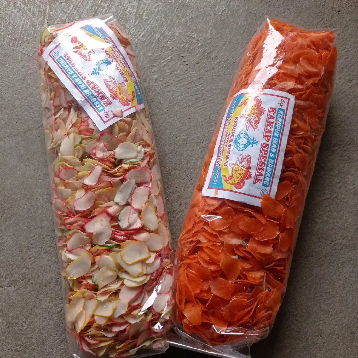 KERUPUK BAWANG IKAN KAKAP SPESIAL 1 BAL 1,8 KG/LIBAN FOOD