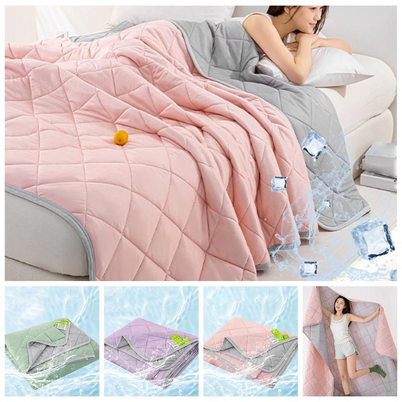 Product Introduction of High Quality Double Sided Cooling Blanket Skin-Friendly Cold Effect Conditioning Quilt Lightweight Breathable Cooler Quilt Spring Summer 12