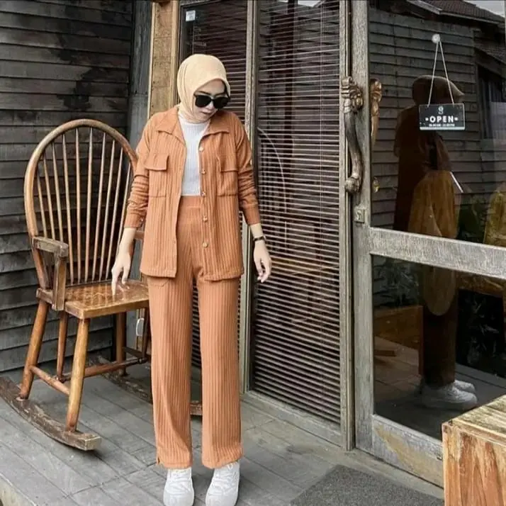 FTN-SET KNIT OUTER DAN PANTAS PREMIUM KNIT