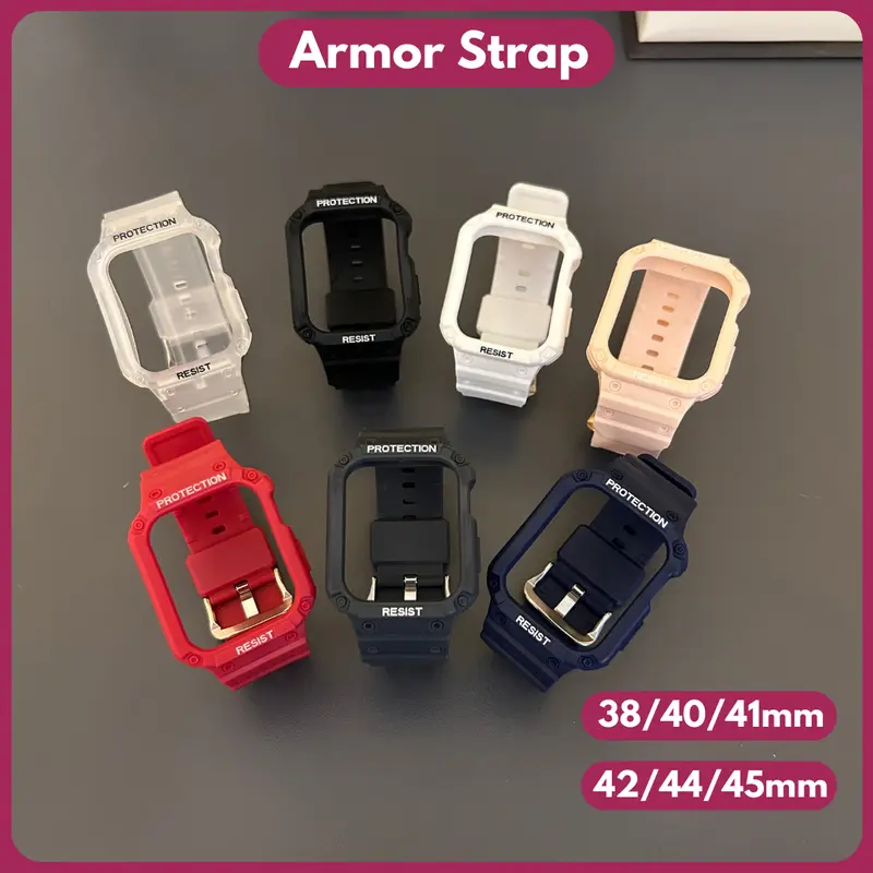 Armour Model Strap untuk A watch series 1 2 3 4 5 6 7 8 T500 T55 HW Series IWO Series T55 plus T500 Plus Pro 3