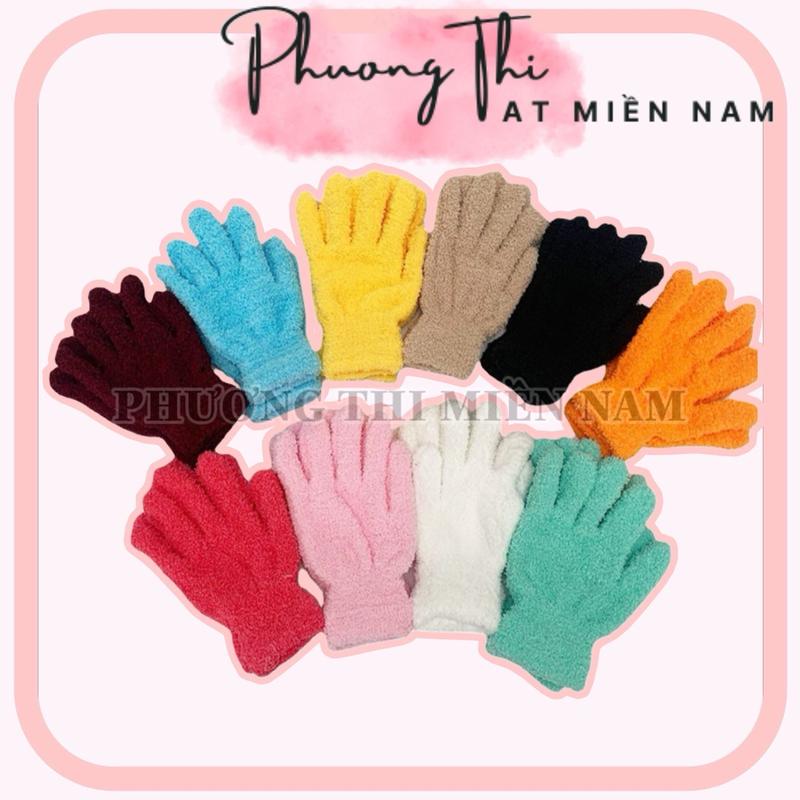 Cắt 2 Ngón Bao Tay Ủ Kem Lông Cừu Giá Hạt Dẻ Nhiều Màu Siêu Co Giãn Đi Nắng Giữ ấm