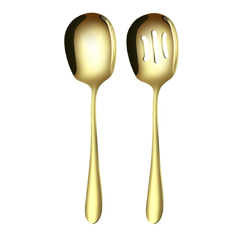 Product Introduction of Large Round Spoon 410 Stainless Steel Public Spoon Self-service Dish Spoon Hotel Restaurant Meal Spoon Rice Spoon Cutlery Tableware 20