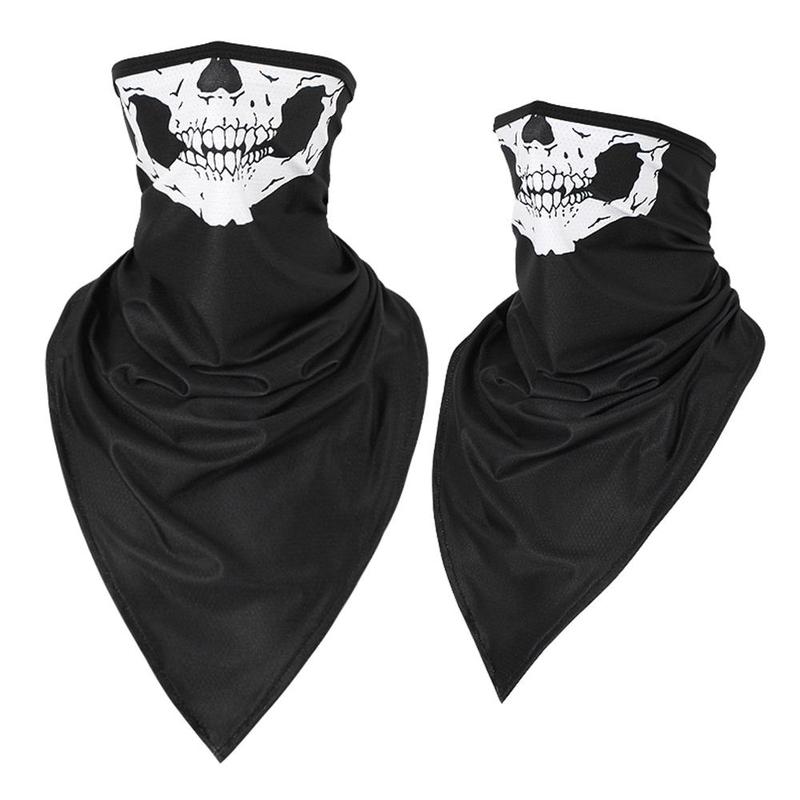Skull Pattern Face Mask, 1 Count Breathable Neck Gaiter, Boho Style Sports Face Cover for Cycling Motorcycle Fishing Hiking 6