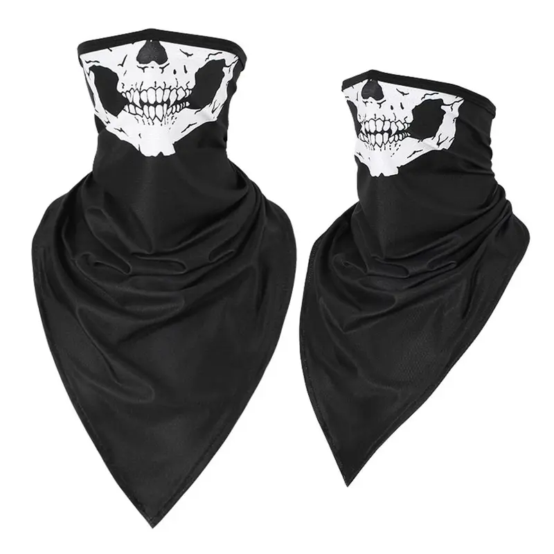 Skull Pattern Face Mask, 1 Count Breathable Neck Gaiter, Boho Style Sports Face Cover for Cycling Motorcycle Fishing Hiking 6