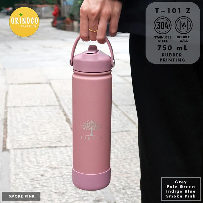 Jual Botol Minum Termos Double Wall T-101 With Straw Tumbler Doff Color ...