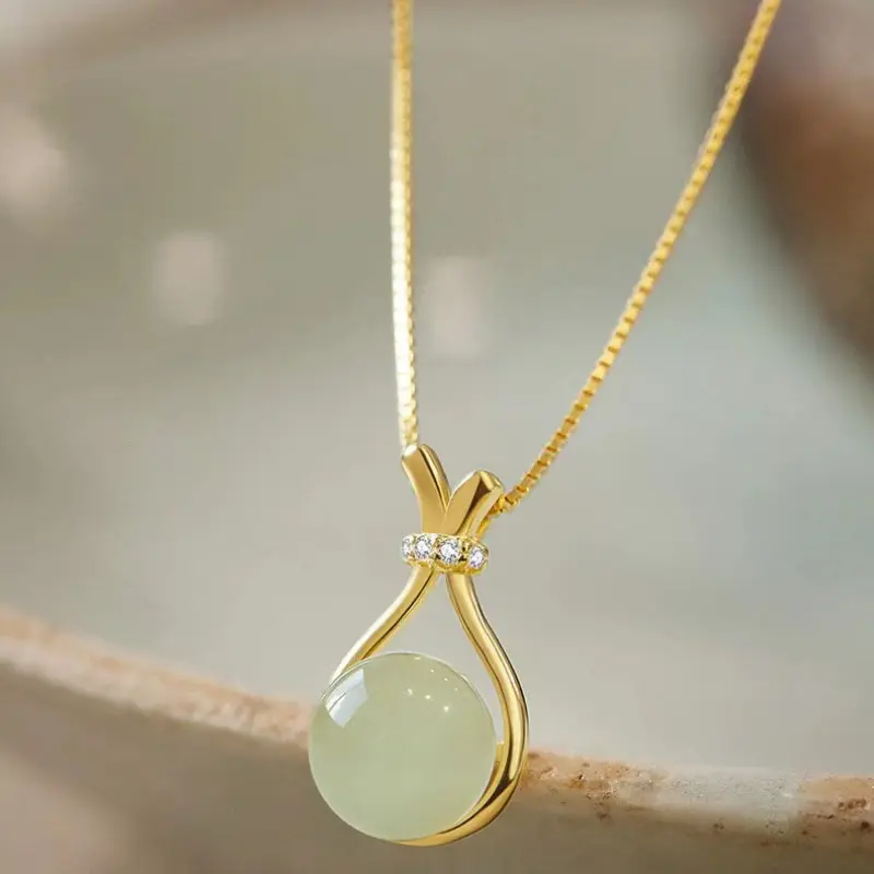 Vòng Cổ túi may mắn cho phụ nữ, giá cả phải chăng và sang trọng, thiết kế độc đáo, dây chuyền xương đòn, Dễ Phối Đồ thích hợp cho phụ nữ, hàng mới về Chain Trang Sức Titan Jewelry