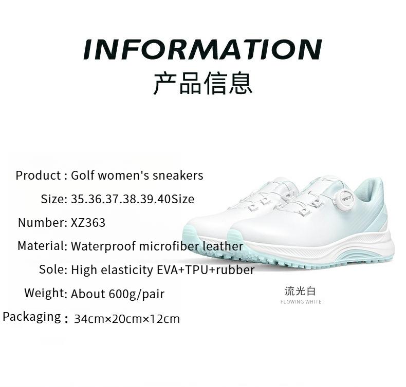 Product Introduction of [PGM] Golf Shoe Summer Women's Shoes Waterproof Knob Women's Sports Shoes Non-Slip Shock-Absorbing Lightweight Nail-Free Shoes Xz363 14
