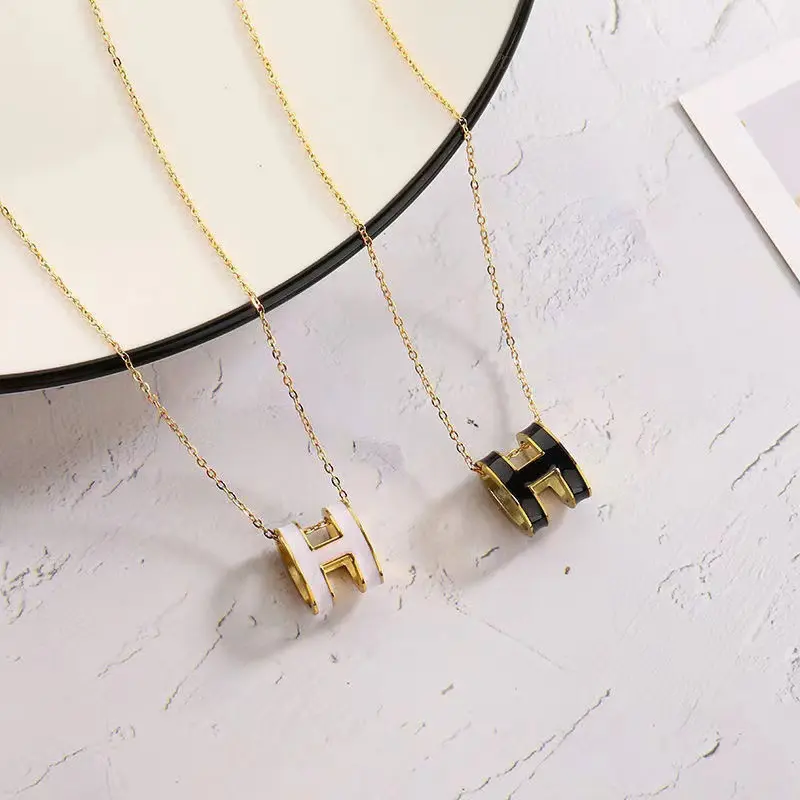 Vòng Cổ Mặt Dây Chuyền Hình Chữ H, Trang Sức Nữ Thời Trang Women Chain Jewelry Women Chain dâ y huyền c