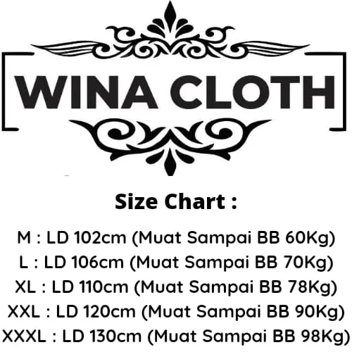 WINA CLOTH - Gamis Batik Twill Rayon JUMBO Terbaru Terlaris Kasual Pesta Mewah Elegan Queen Milo L XL XXL XXXL 1