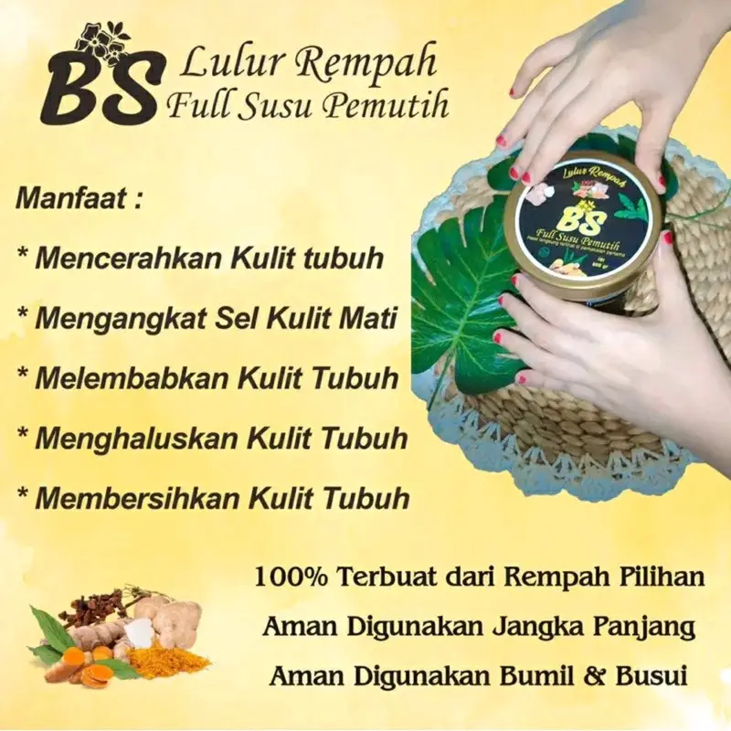 LULUR REMPAH BS Skin (Body scrub BS ) KEMASAN BARU BPOM ORI 2