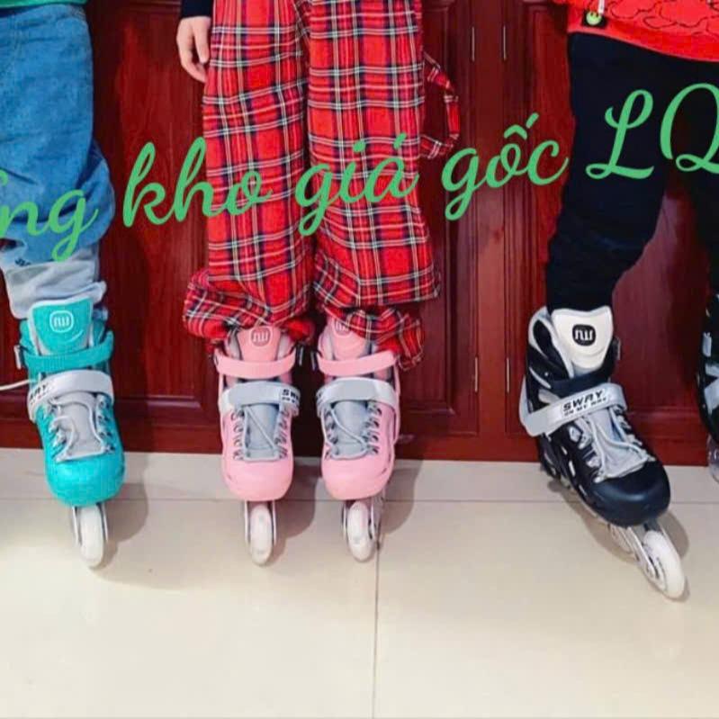 Giày trượt patin trẻ em SWAY bánh sáng, giày patin cho bé trai gái màu hồng, xanh, đen, batanh giá rẻ có đèn led.  Giày batin trẻ em bánh cao su. Roller Skate for Kids. Sneaker Sport 6