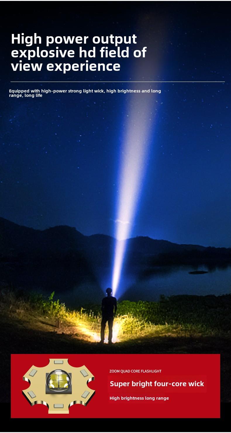 Product Introduction of Multifunctional strong light flashlight portable charging long endurance explosion bright flashlight strong light ultra bright outdoor long endurance 2