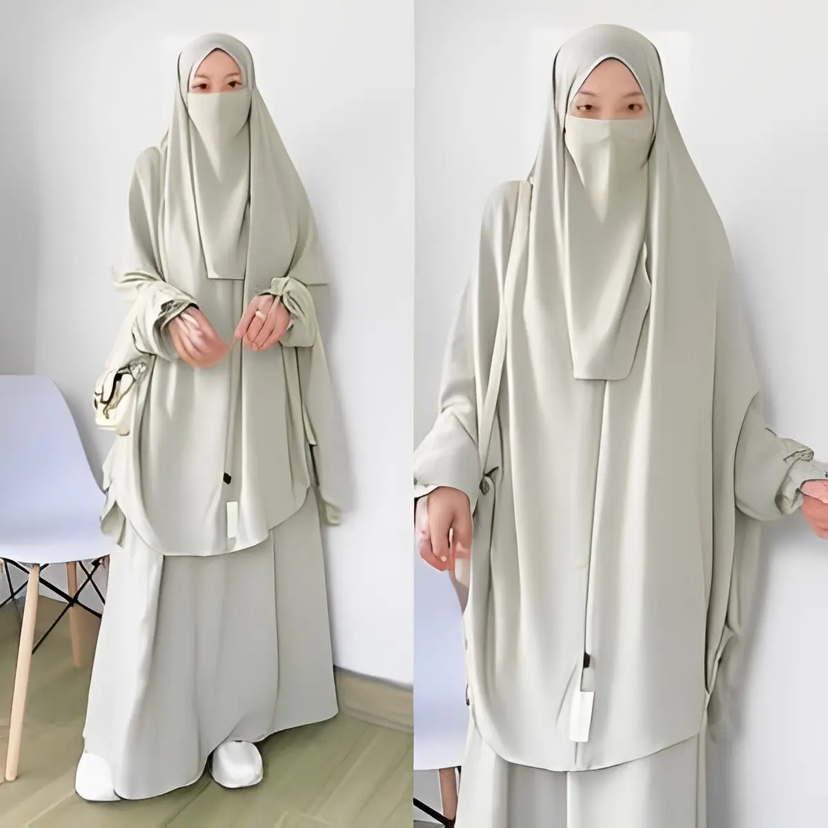 YASMIN Set Hijab dan Rok SIMPLE ELEGAN BAHAN CRINKLE AIRFLOW  2023 Bisa COD Karet Melar