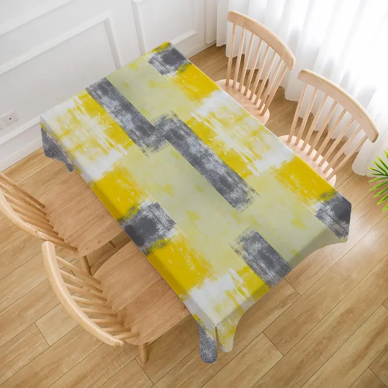 Abstract Geometric Pattern Tablecloth, Rectangular Tablecloth, Decorative Tablecloth for Home Kitchen Dining Room, Table Decoration Supplies 4