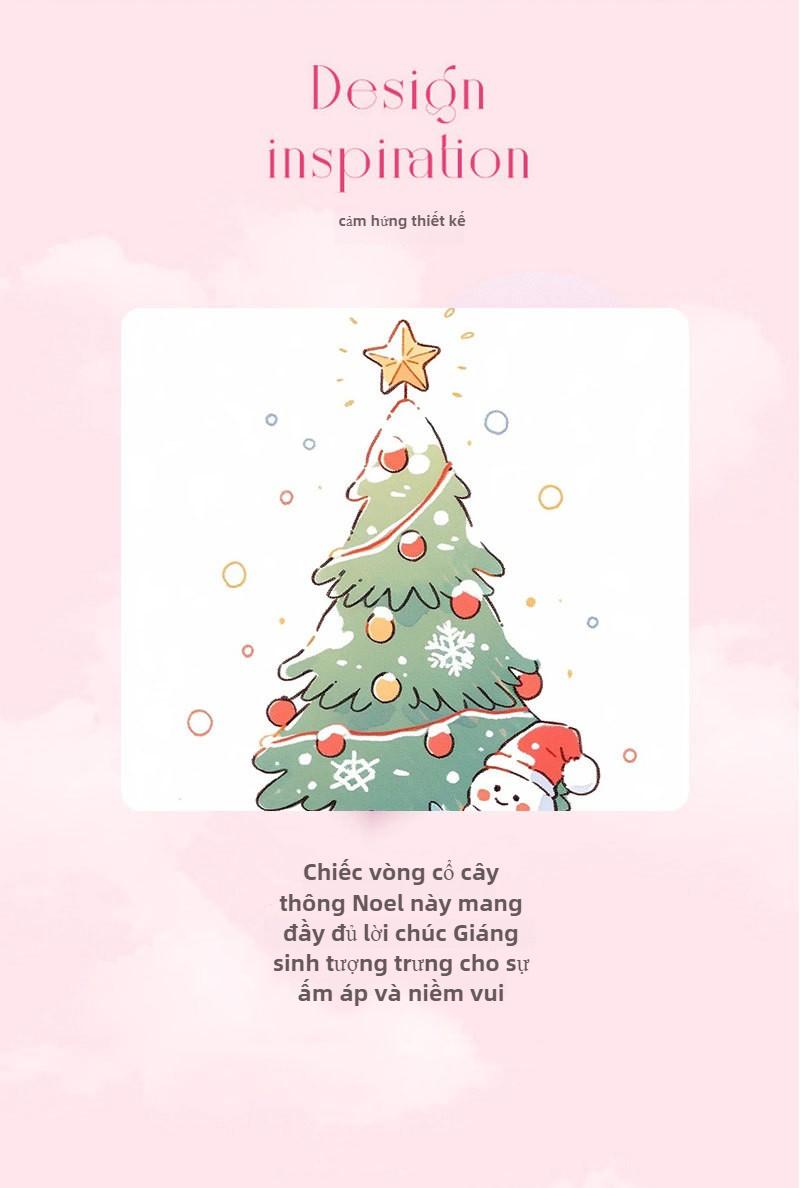 Product Introduction of Vòng Cổ Cây Thông Noel, Dòng Prologue Mùa Đông, Thiết Kế Chính Hãng Dành Cho Phụ Nữ, Đơn Giản Và Rỗng Với Zircon, Mặt Dây Chuyền Bằng Thép Không Gỉ, Dây Chuyền Xương Đòn, Món Quà Giáng Sinh Tuyệt Vời，vòng cổ nữ Voi Hoa 10