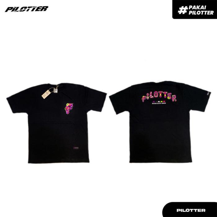 Gambar KAOS PILOTTER LOLIPOP HITAM ORIGINAL UNISEX - PLTR-358 - S dari PILOTTER GANK Kab. Pasuruan Tokopedia