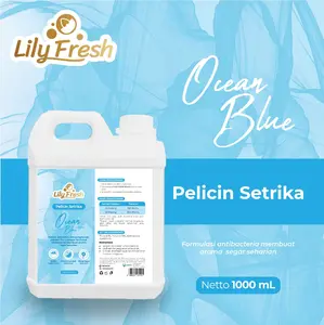 Lily Fresh Pelicin Setrika Pewangi Laundry Parfum Pakaian Non Alkohol Wangi Tahan Lama 1 Liter & Refill pouch 700 mlAnti bakteri Blue Pink