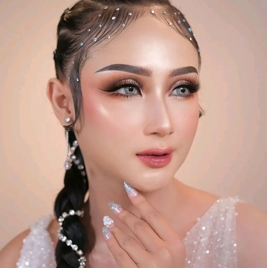 Hiasan Rambut/Stiker Diamond 3D/Manik Tempel mutiara/Face Art cosplay/Hiasan henna Sintetis Aksesoris