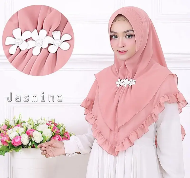 KHIMAR JASMINE REMPEL VANILLA HIJAB GROSIR TERMURAH 6