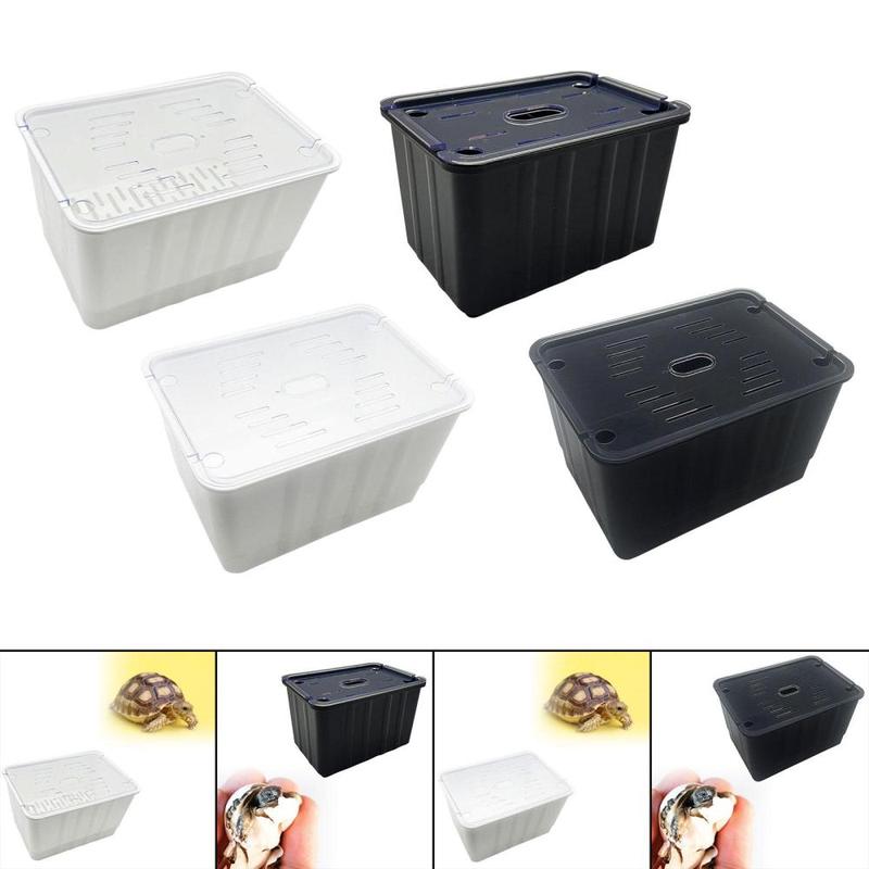 Turtle Habitat, Turtle Breeding Tank, Ventilation Feeding Hatching Container, Turtle Aquarium for Hatchling Chameleon 3
