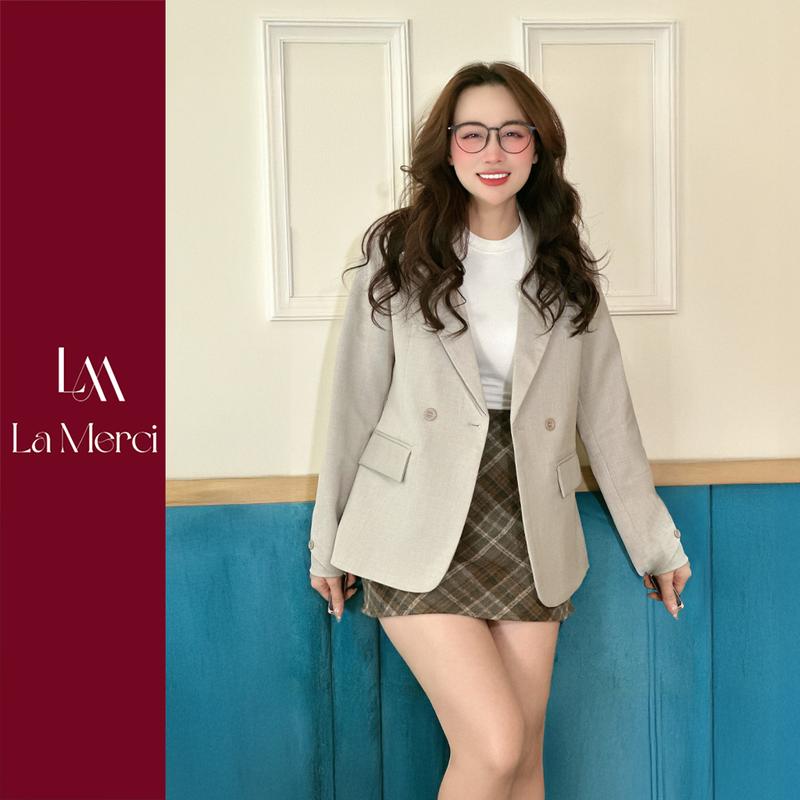 La Merci - Áo blazer NOMI form suông rộng chất vải Veston 2 lớp B12