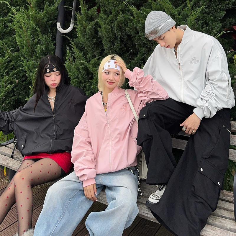 [DEAL MỞ BÁN ] AB HOUSE - Áo khoác bomber CHỮ A tay nhún form rộng nam nữ Tết Ấm Project AB x OUTE