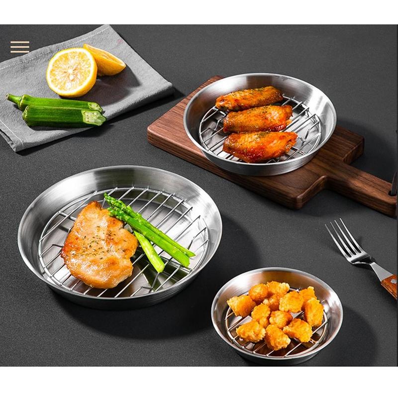 Product Introduction of Khay Nướng Nồi Chiên Không Dầu, Hình Tròn, Được Làm Bằng Thép Không Gỉ 304, Lưới Nâng Cao, Chống Dính, Giỏ Chiên Không Dầu, Chịu Nhiệt, Cấp Thực Phẩm, Chảo Ráo Nước Hình Tròn, Thích Hợp Để Nấu Ăn 11
