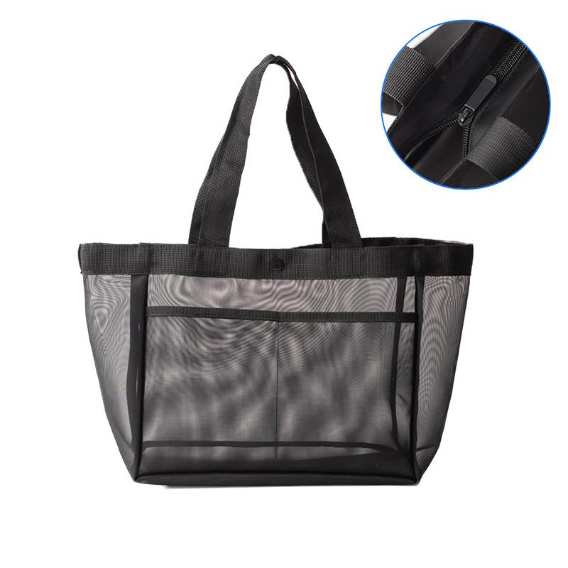 Product Introduction of Fashion Women Tote Bag Shopping Bag Female Portable Large Capacity Beach Tote Mesh Storage Handbag 15