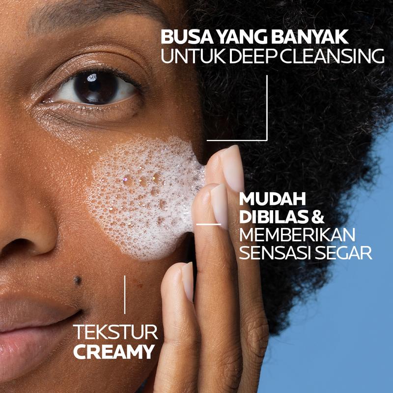 La Roche Posay Effaclar Foaming Cream 125ml - Deep Cleansing Mengangkat & Membersihkan Kotoran Kulit Wajah Berminyak / Berjerawat (Oily Acne Prone) 4