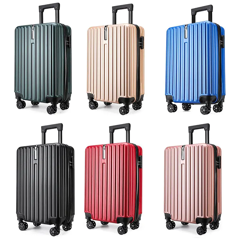 Hot Sale Home Travel Business TripNew 20-Inch  Luggage Large Capacity Student Suitcase Business Striped Trolley Case Simple Style Boarding BagLightweight Boarding Luggage koper  20inch
