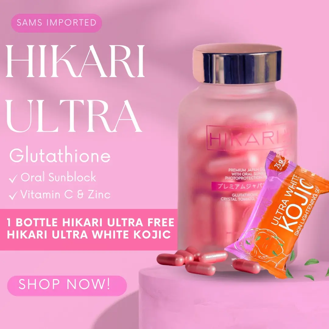 Hikari Aurum Glutathione Whitening Oral Sunblock 60 Capsule per Bottle with FREE Hikari Soap Supplement Beauty premium - TikTok Shop Philippines Hikari Aurum Glutathione Whitening Oral Sunblock 60 Capsule per Bottle with FREE Hikari Soap Supplement Beauty premium - TikTok Shop Philippines