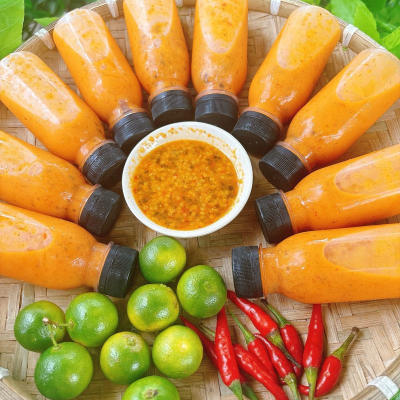 Muối Chấm Hải Sản Ớt Đỏ 100ml - Nước Sốt Gia Vị Cay Muoicham Hai San Vị Thơm Tắc - 1 Chai