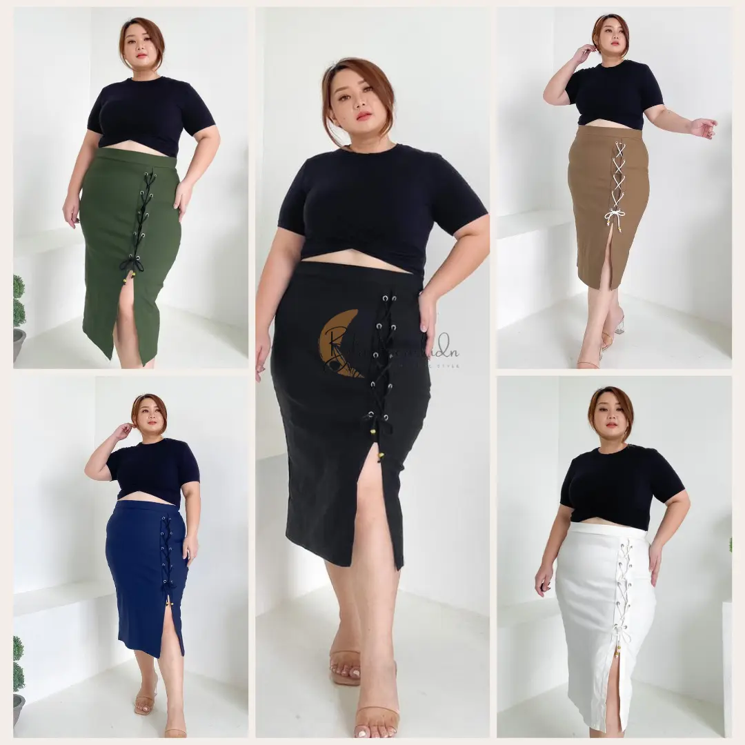 ISABEL Rok Span Big Size Jumbo | Rok Midi Korean Style Jumbo Stretch