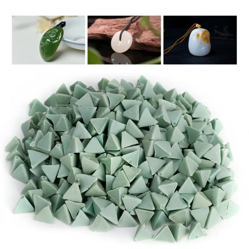 Metal Jewelry Polishing Abrasive Material Vibration Tool Machine Fast Cut Deburr Tumbling Finishing] for Rotating Tumblers Jadeite Hetian Jade Agate 2