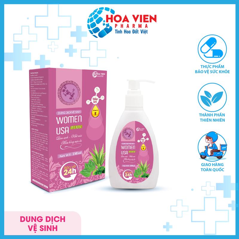 Dung dịch vệ sinh Women USA plus vệ sinh vùng kín cho cả nam và nữ hộp 150ml CHÍNH HÃNG viên đăt