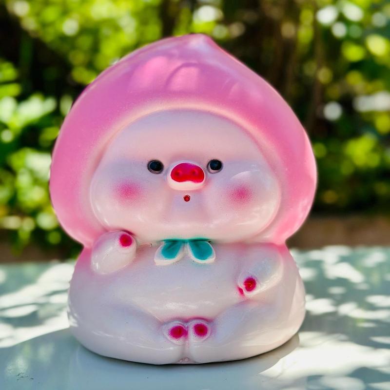 [MUA 1 TẶNG 1] Ống tiết kiệm BÉ ĐÀO cute Lỗ TRÒN | Heo đất/lợn đất | quà tặng, trang trí Ống Heo Đựng Tiền quả dâu heo  mini đính đá