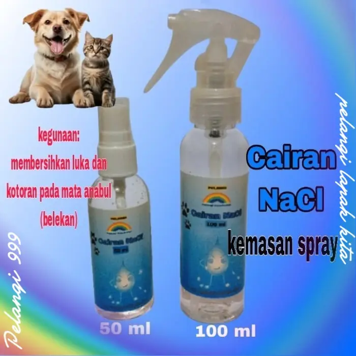 Pelangi - Cairan Pembersih Mata Anabul Kucing Anjing Iritasi dan Pembersih Luka - 100ml