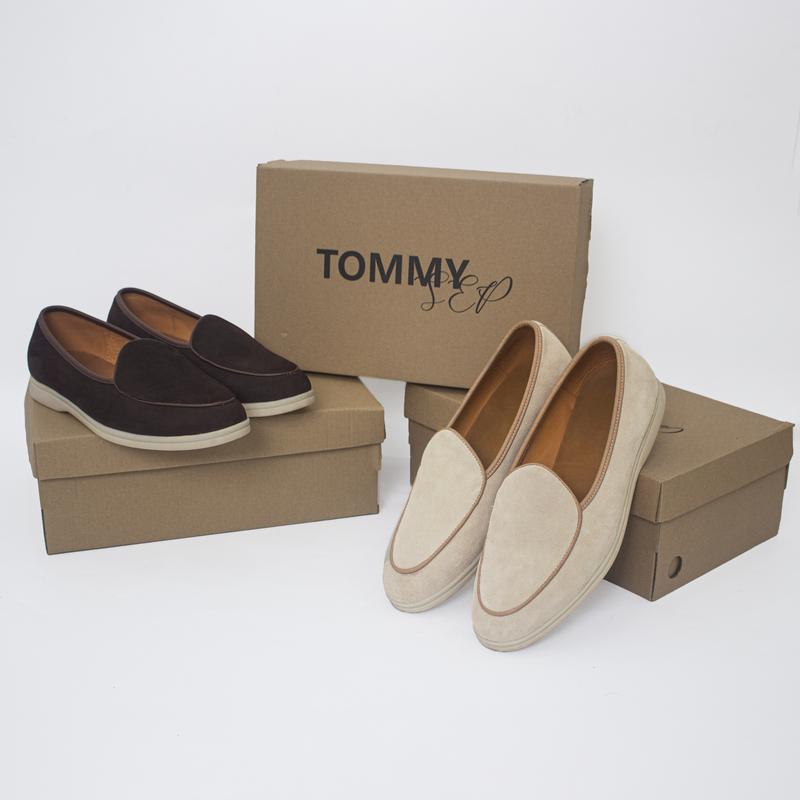 Giày lười nam Belgian Loafer - Chất liệu da lộn 0
