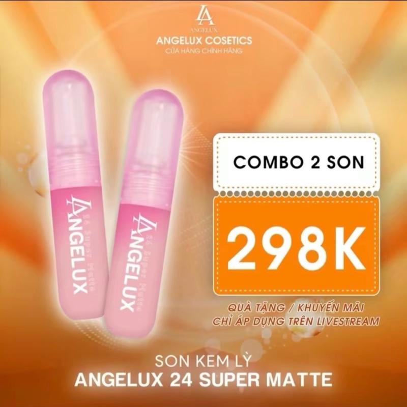 COMBO 2 CÂY SON TÍM ANGELUX SUPER MATTE - TikTok Shop Vietnam