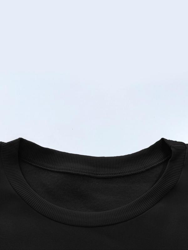 Women's Cartoon Face Print Drop Shoulder Sweatshirt, Casual Long Sleeve Round Neck Pullover For Fall & Winter, Ladies Clothes For Daily Wear 8