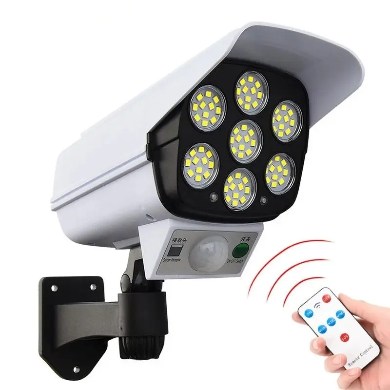 Đèn Giả Camera - năng lượng mặt trời Siêu Sáng - Tự Động Bật Tắt - Kèm Điều Khiển Từ Xa - Chống Thấm Nước