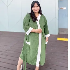 kimono handuk jumbo model terbaru pria&wanita /handuk mandi kimono dewasa jumbo /warna merah wanita Dress