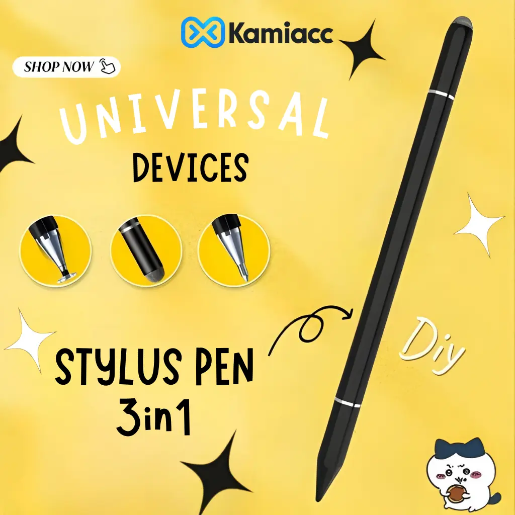 Universal 3in1 Magnetic Stylus Pen Compatible for iPad Android Tablet Huawei Xiaomi Samsung No Charger Easy to Use Writing Pen Kertas Layar Tab Phone
