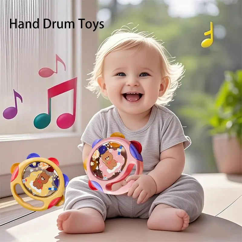 Hand Drum Toy, Baby Music Rattle Toy, Early Education Instrument Toy, Educational Toy for Kids, Birthday Gift for Boys & Girls