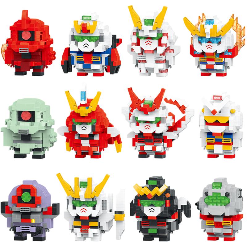 Đồ chơi xếp hình lắp ghép Gundam Chibi siêu đang yêu với 12 loại khác nhau chất liệu nhựa ABS siêu nét đồ chơi toy lắp ráp