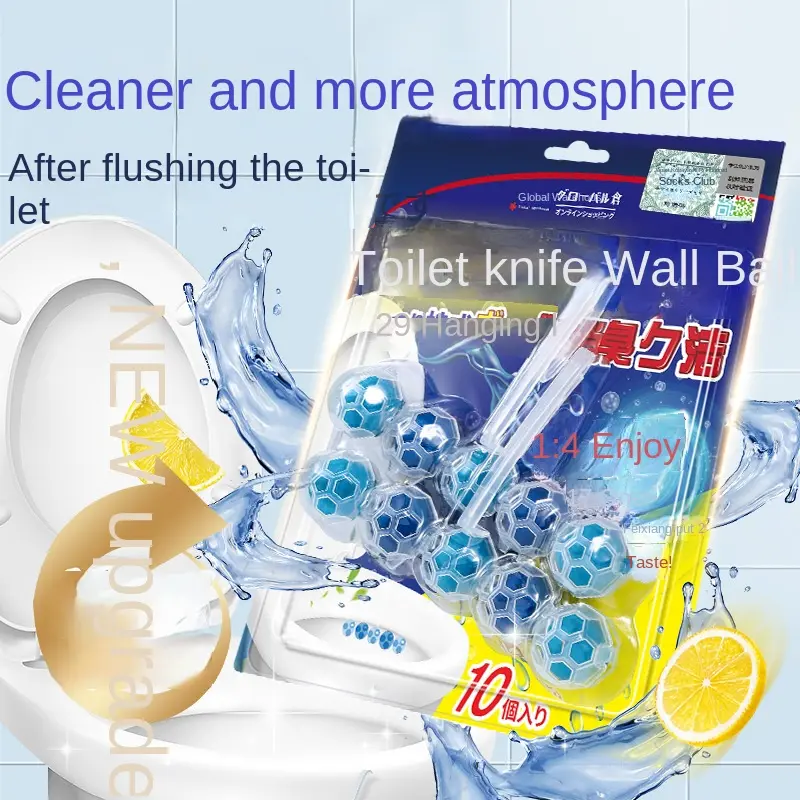 Fragrant hanging toilet cleaning balls Say goodbye to hand brush type new upgrade hanging extension convenient cleaning Toilet and bathroom strong deodorization and sterilization Deodorization and odor cleaning device