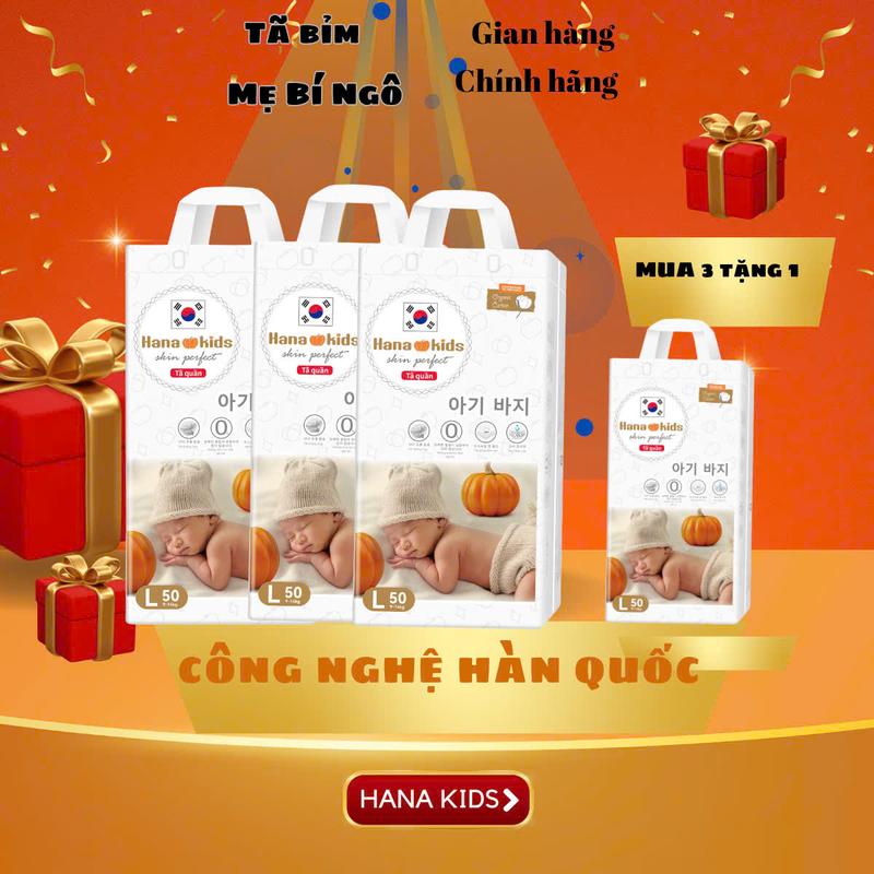 Mua 3 tặng 1 Bỉm quần Hanakids siêu chống hăm Hàn Quốc cho bé bỉm hanakids cao cấp bỉm trẻ em tã bỉm hanakids cho trẻ Nữ Women tã sơ sinh cho bé mijuku